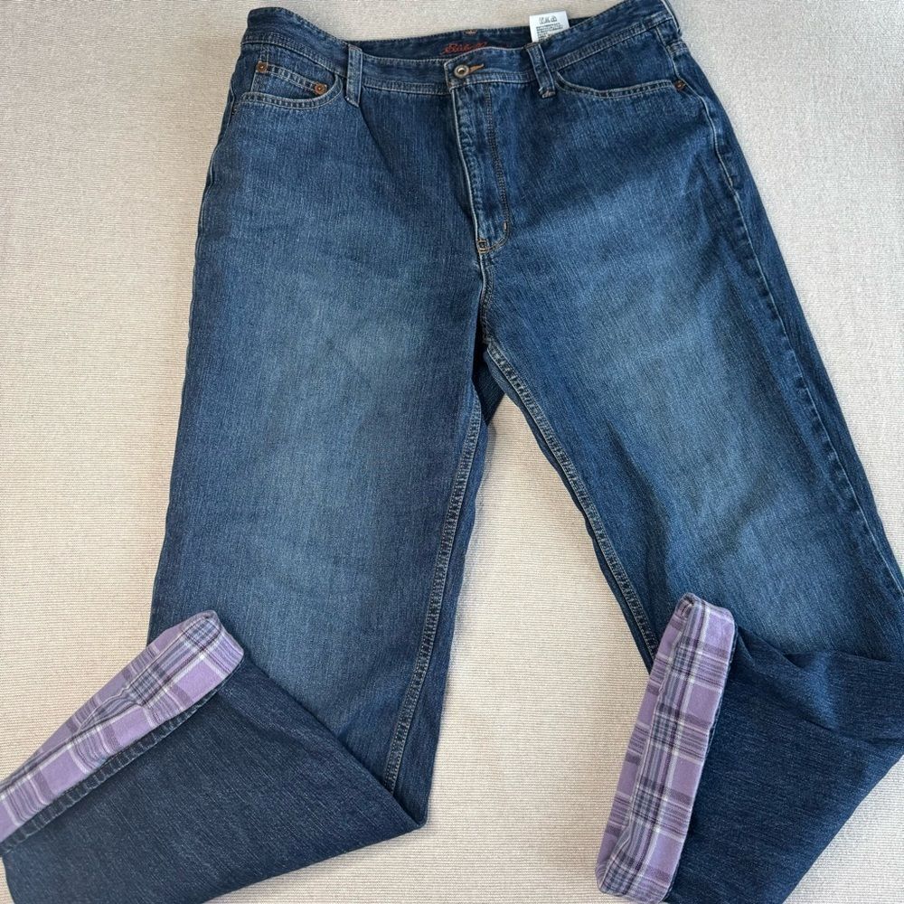 Eddie Bauer fleece lined jeans - 16